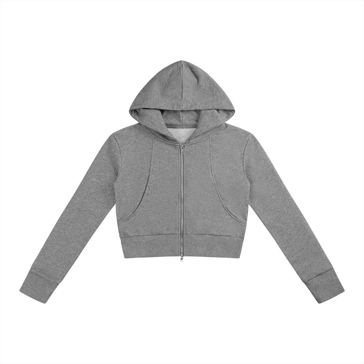 Kufic-Women’s Slim Crop Full Zip Hoodie