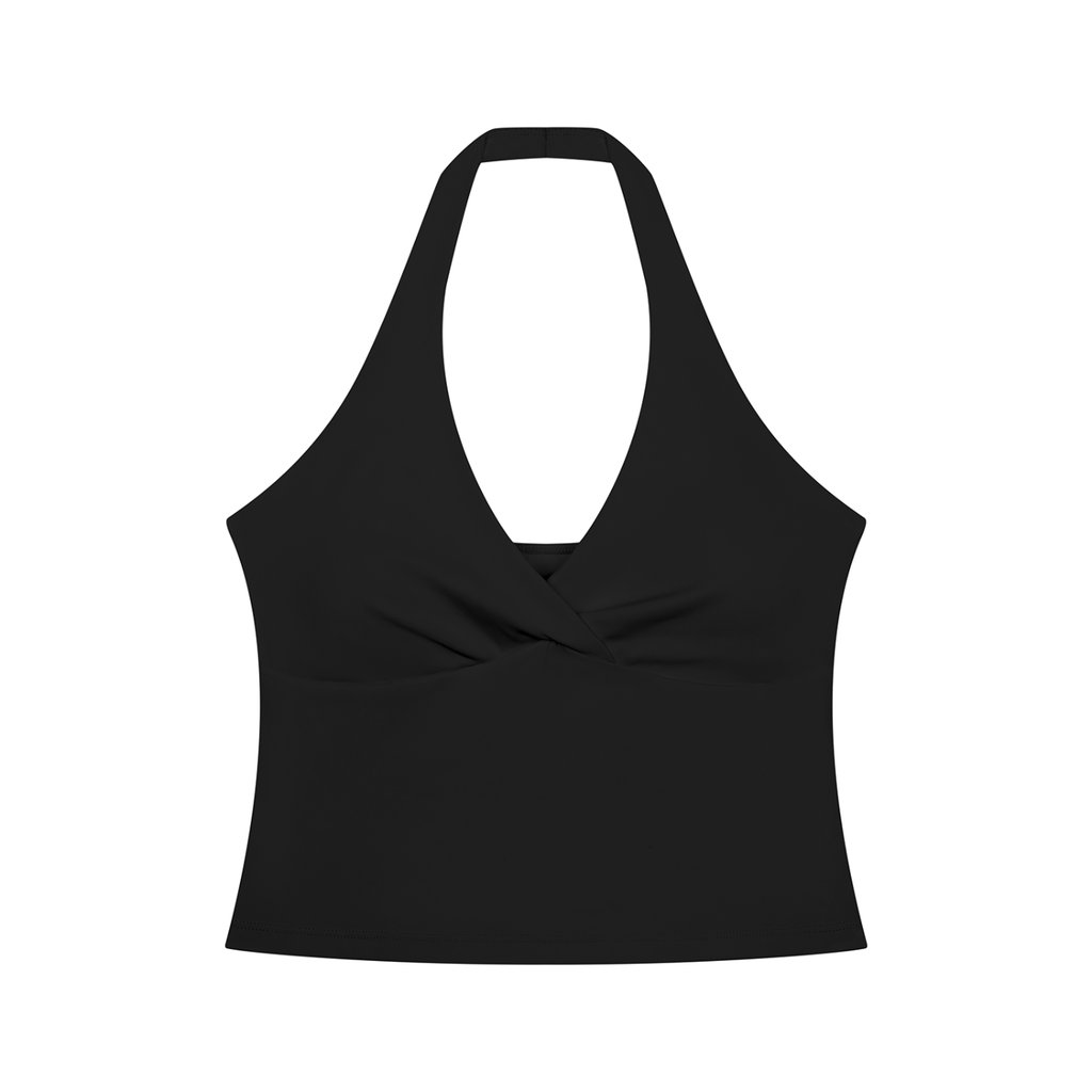 Kufic-Women’s Ruched Halter Yoga Tank Top