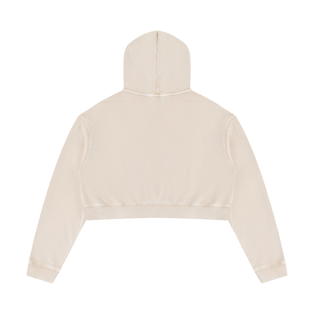 Kufic-Women’s Mineral Wash Cropped Hoodie