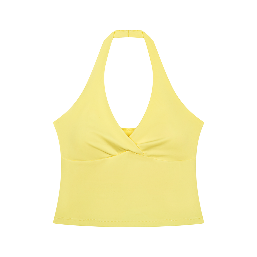 Kufic-Women’s Ruched Halter Yoga Tank Top