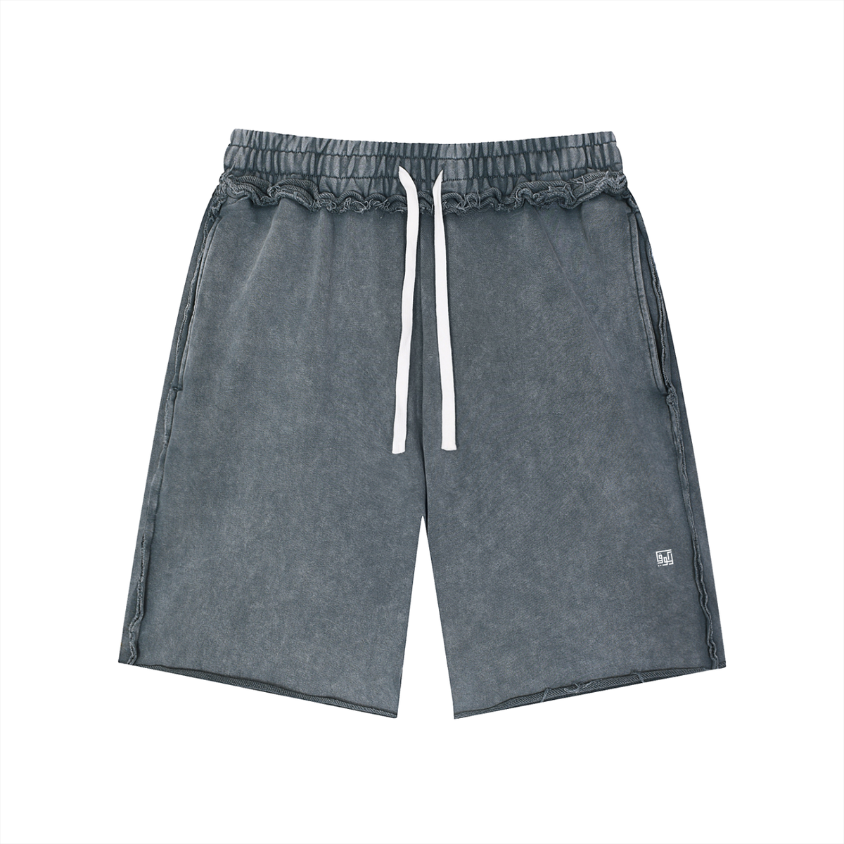 Kufic-Unisex Mineral Wash Raw Edge
