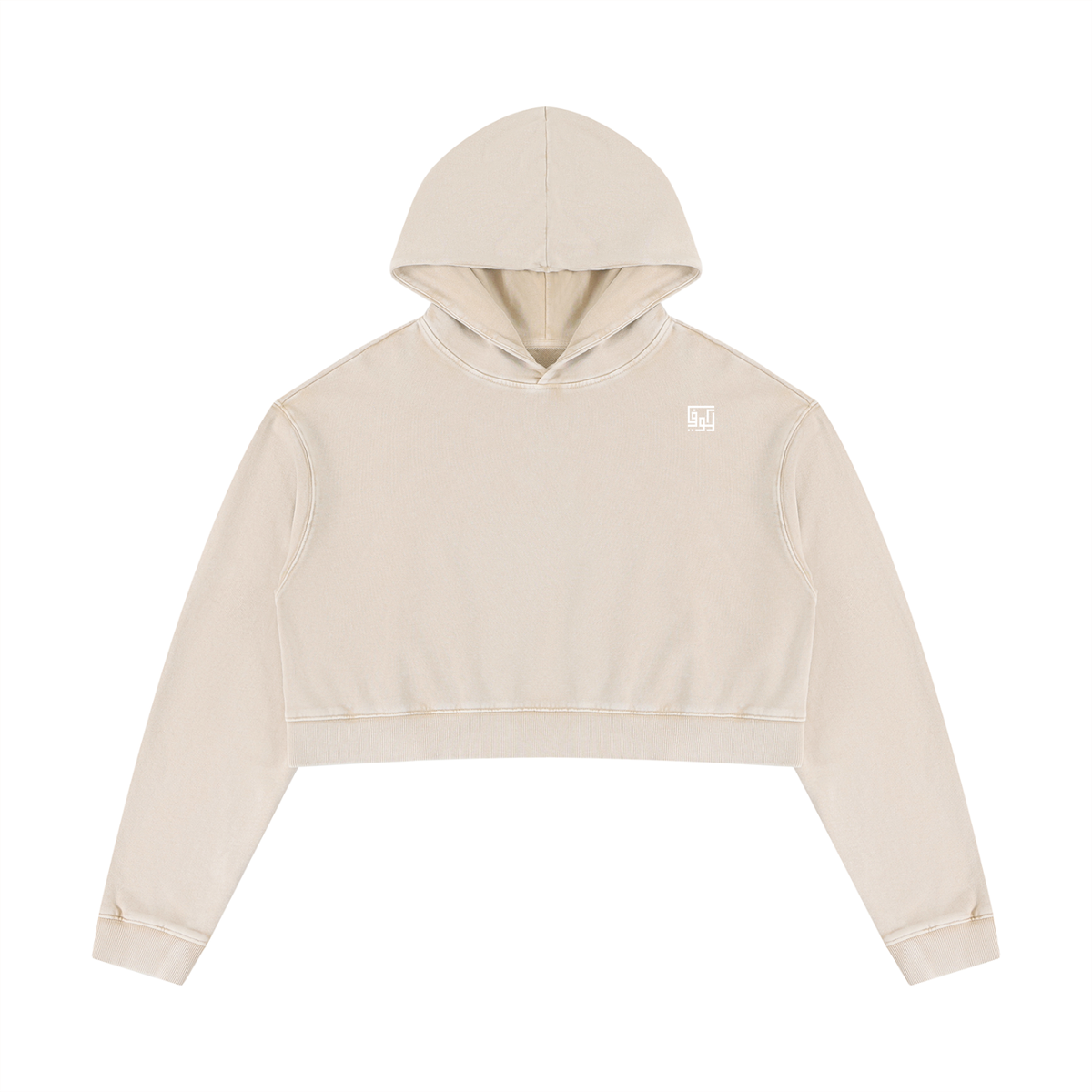Kufic-Women’s Mineral Wash Cropped Hoodie