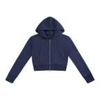 Kufic-Women’s Slim Crop Full Zip Hoodie