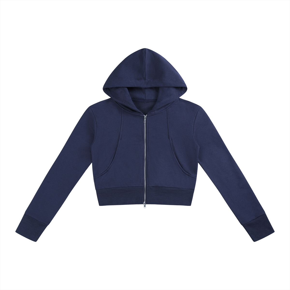 Kufic-Women’s Slim Crop Full Zip Hoodie