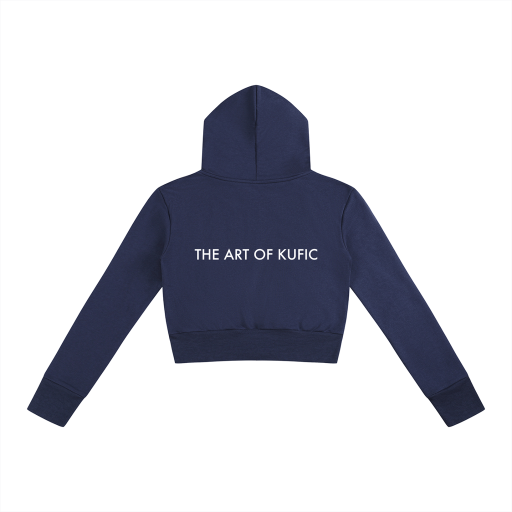 Kufic-Women’s Slim Crop Full Zip Hoodie
