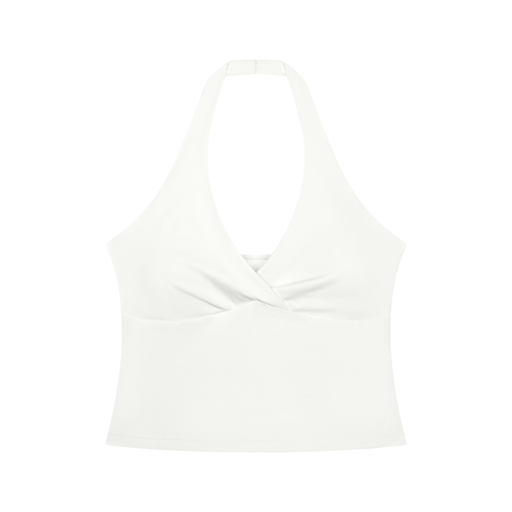 Kufic-Women’s Ruched Halter Yoga Tank Top