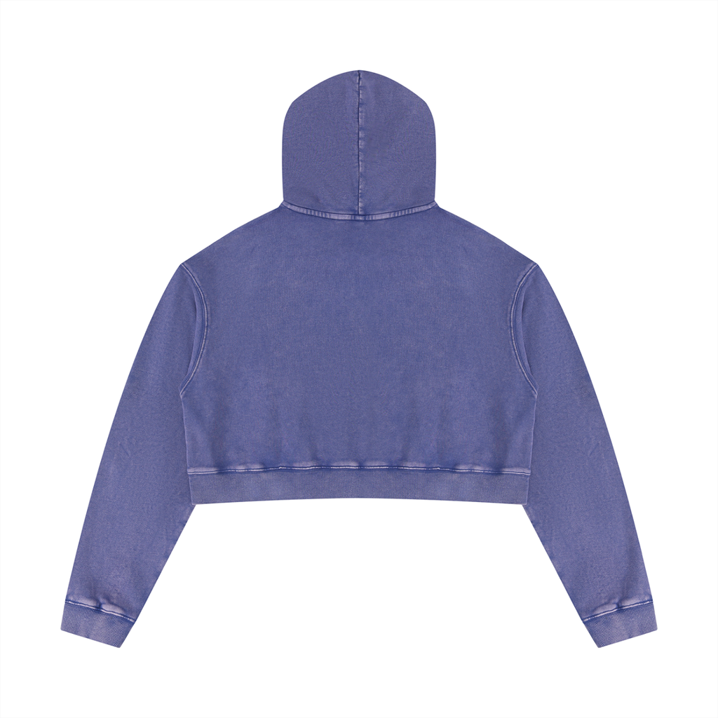 Kufic-Women’s Mineral Wash Cropped Hoodie