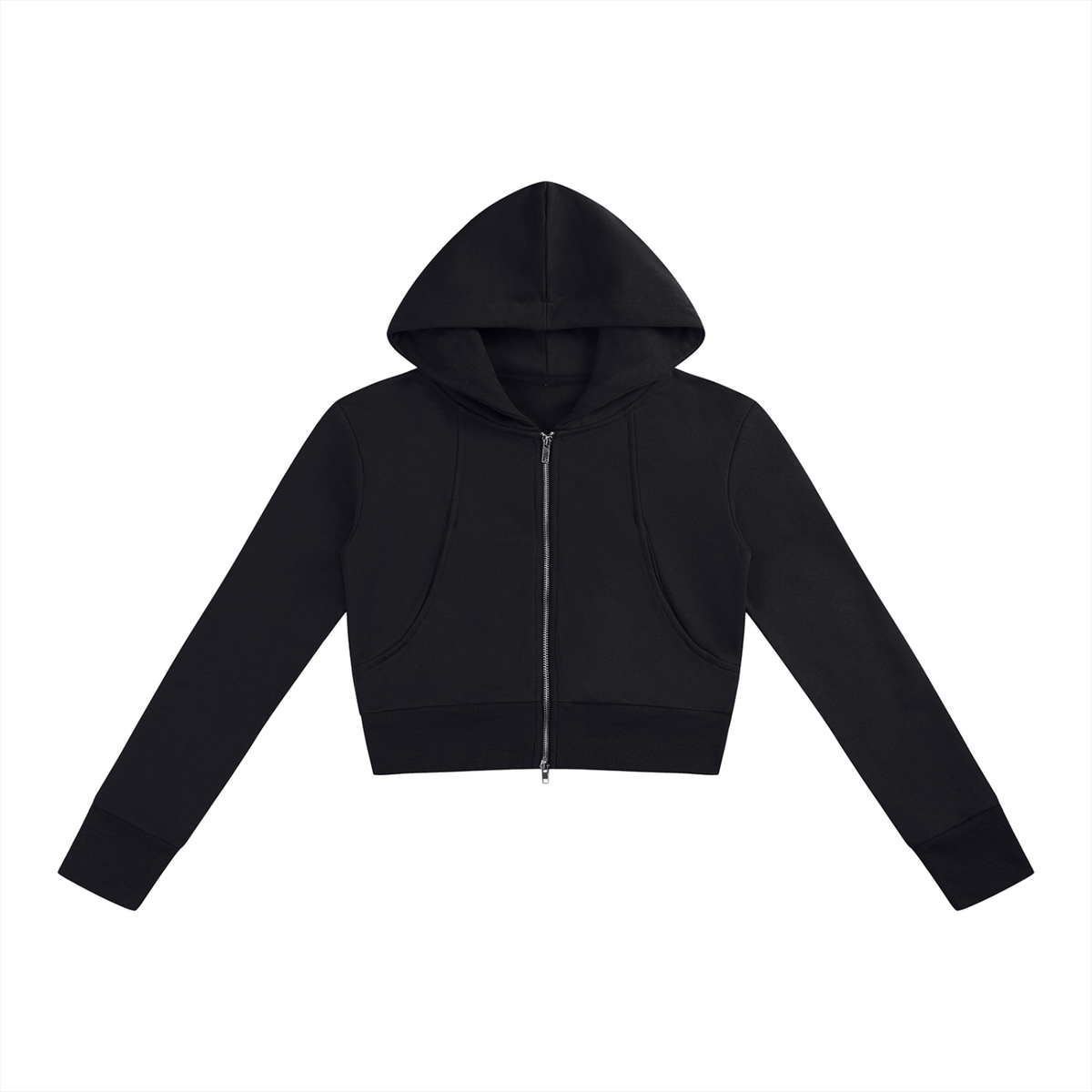 Kufic-Women’s Slim Crop Full Zip Hoodie