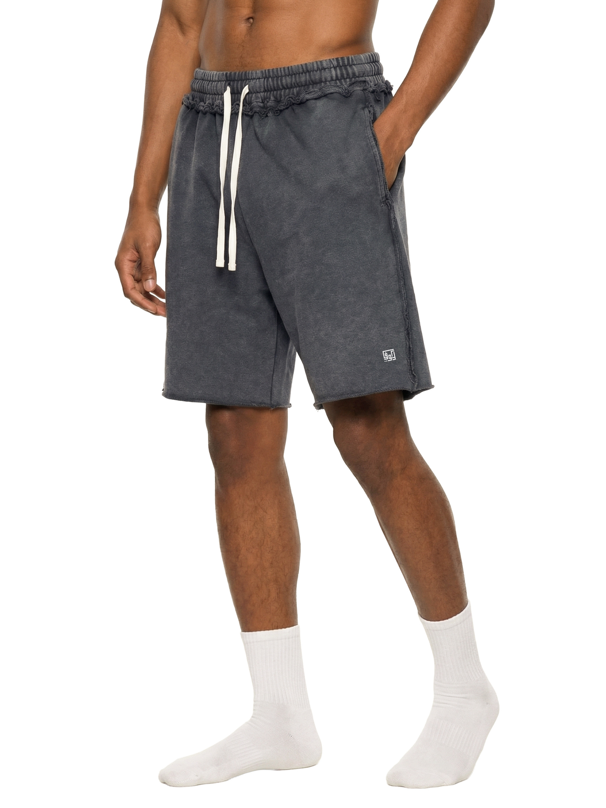 Kufic-Unisex Mineral Wash Raw Edge