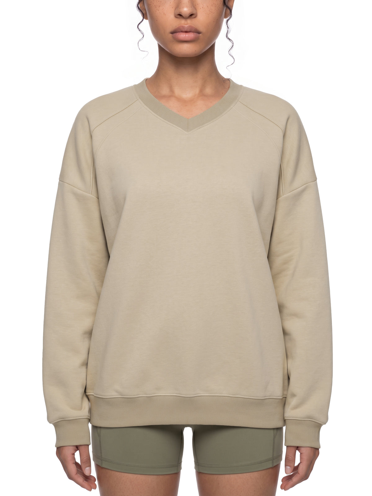 Kufic-Unisex Oversized V-Neck Sweatshirt