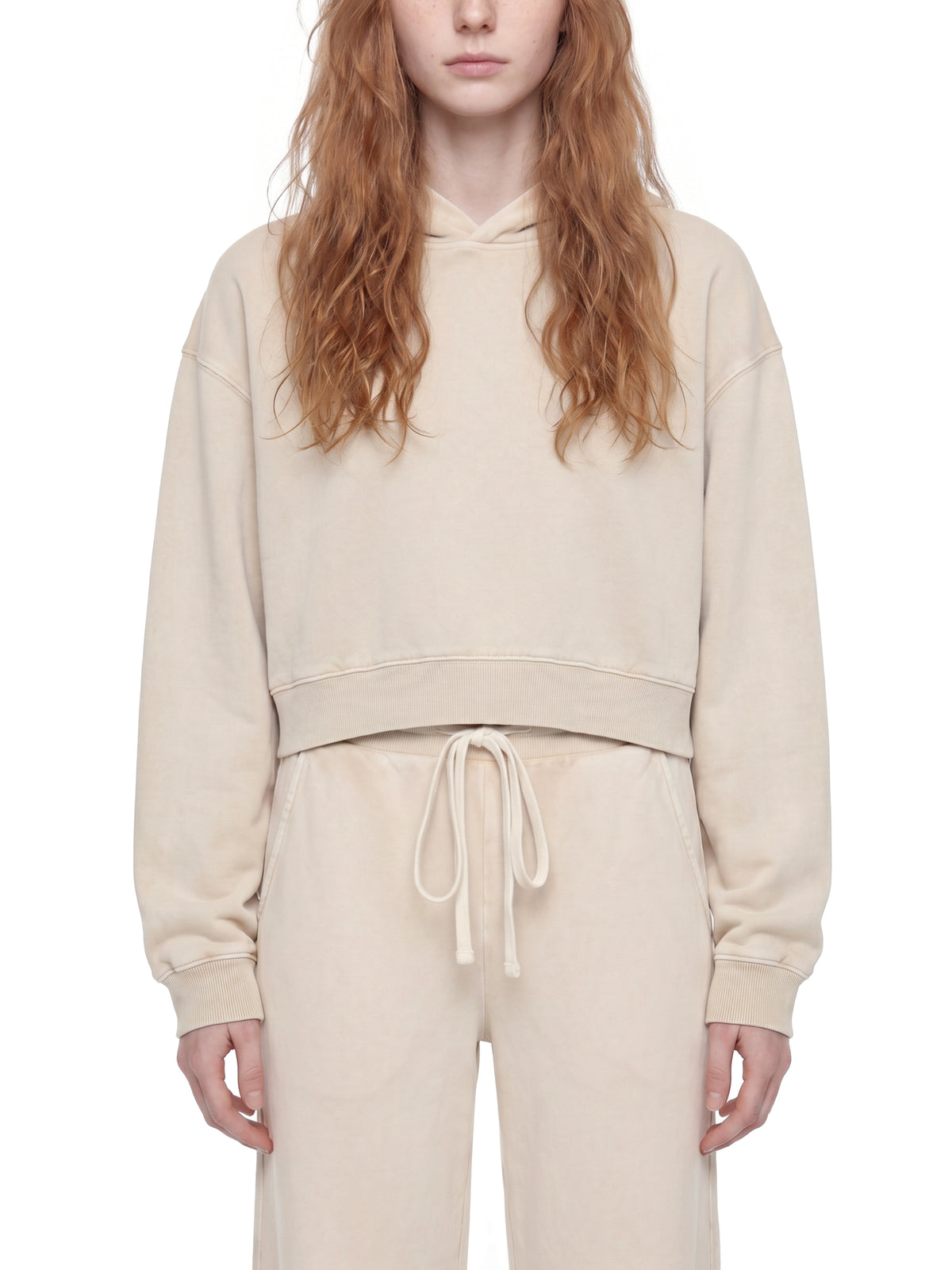 Kufic-Women’s Mineral Wash Cropped Hoodie