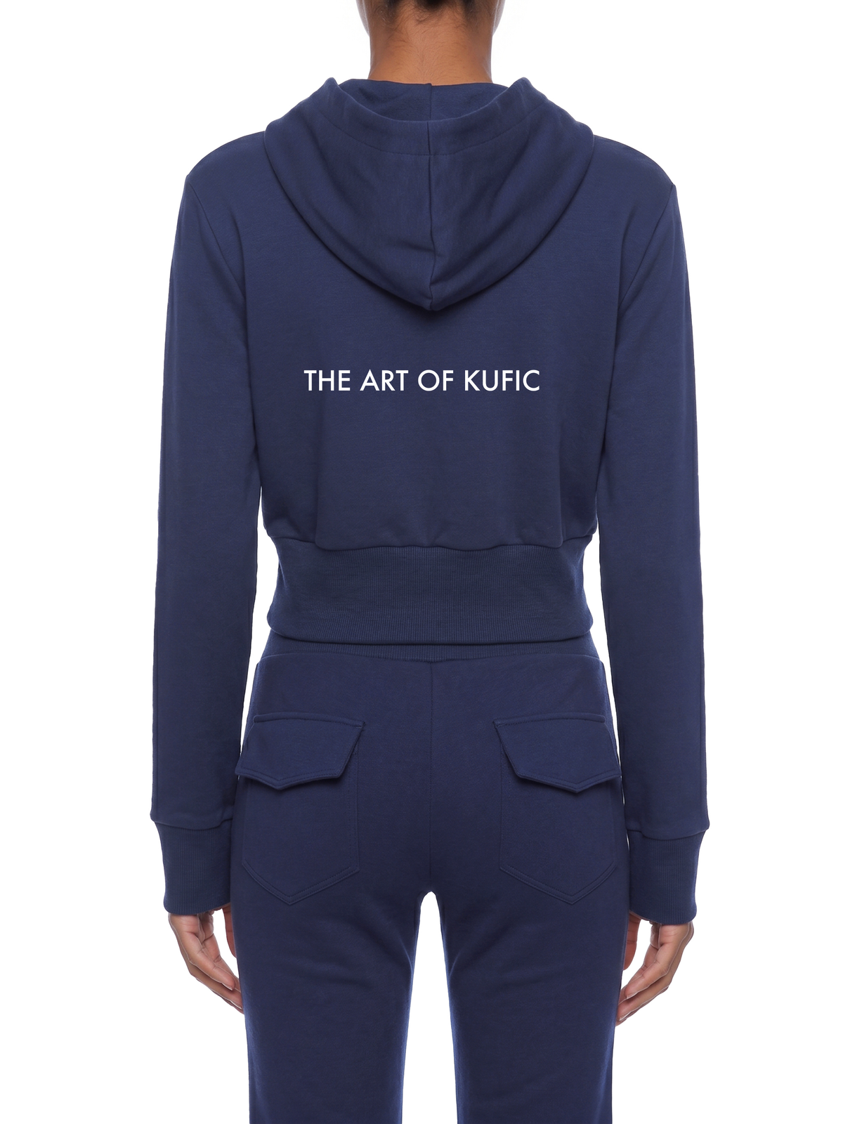 Kufic-Women’s Slim Crop Full Zip Hoodie