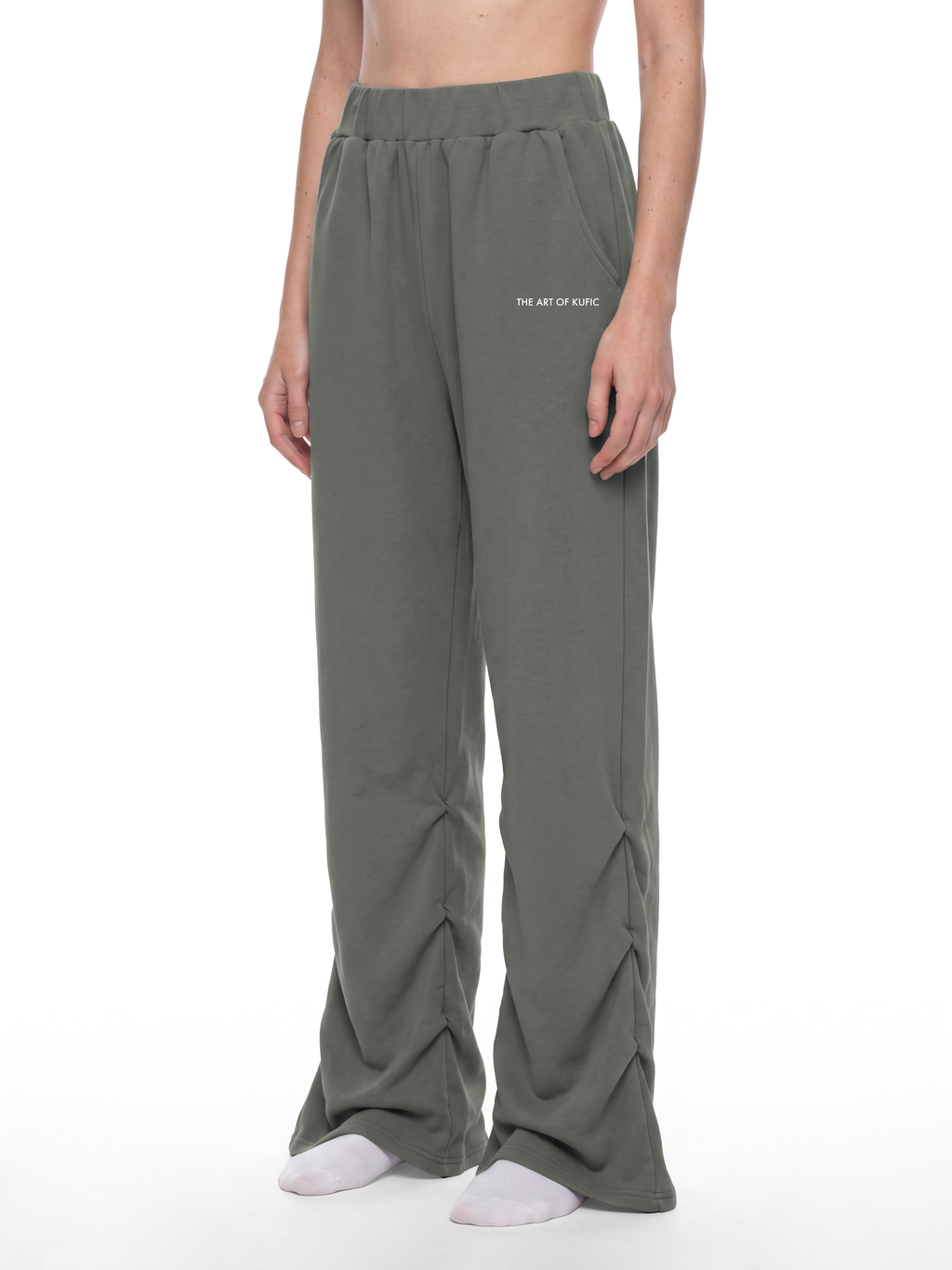 Kufic-Women’s Vintage Wash Ruched Sweatpants