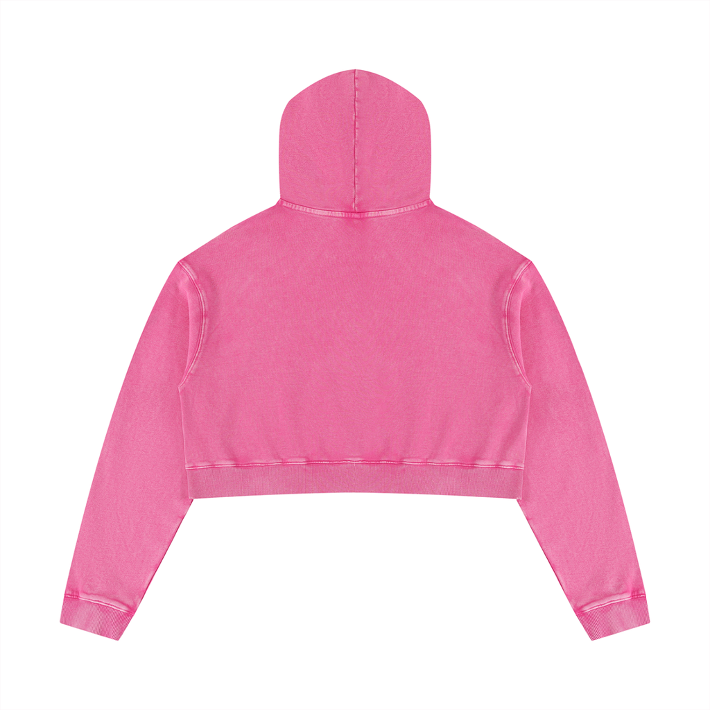 Kufic-Women’s Mineral Wash Cropped Hoodie