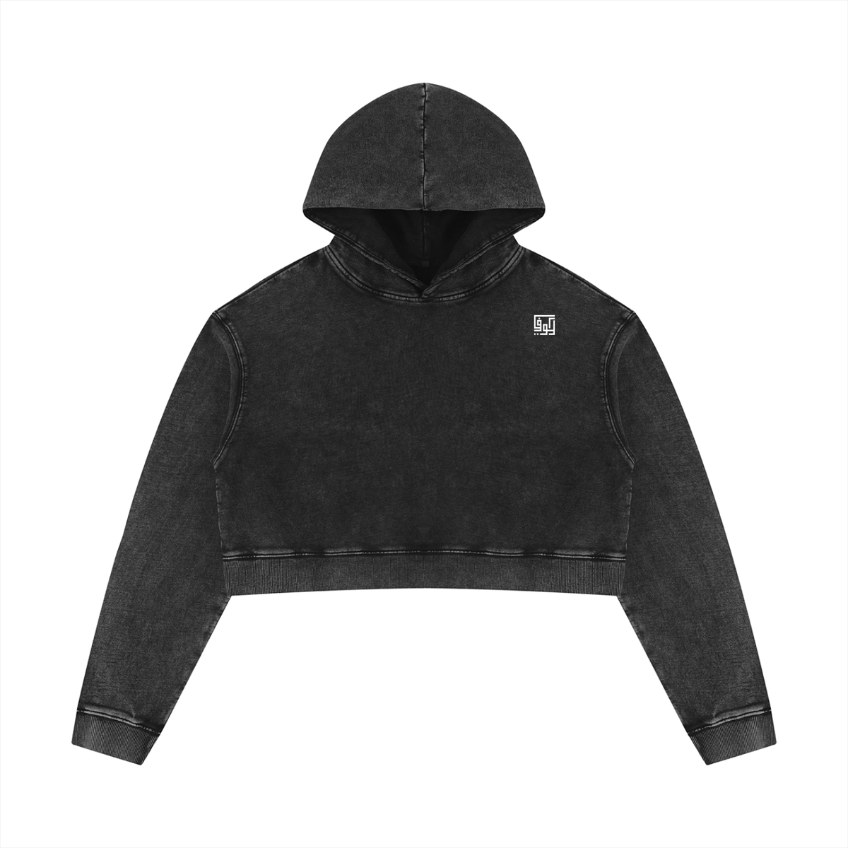 Kufic-Women’s Mineral Wash Cropped Hoodie