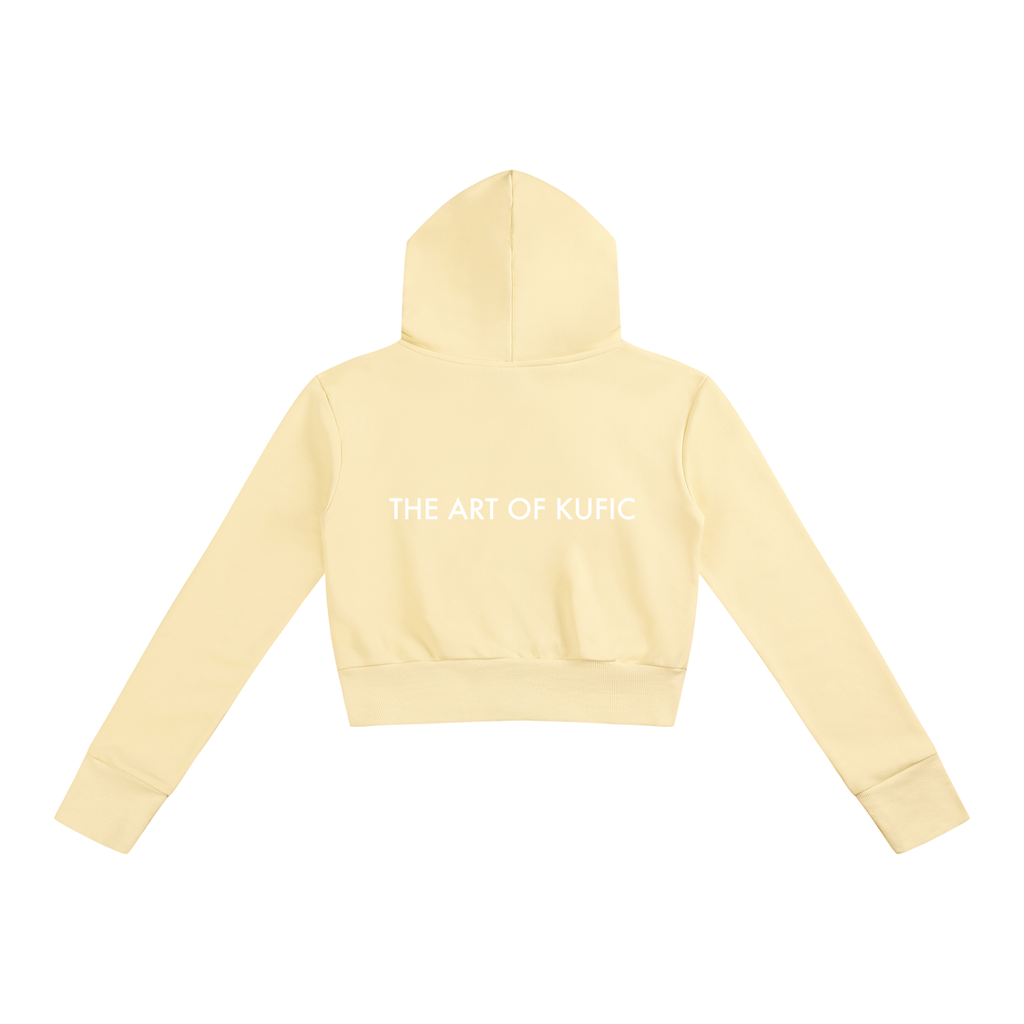 Kufic-Women’s Slim Crop Full Zip Hoodie