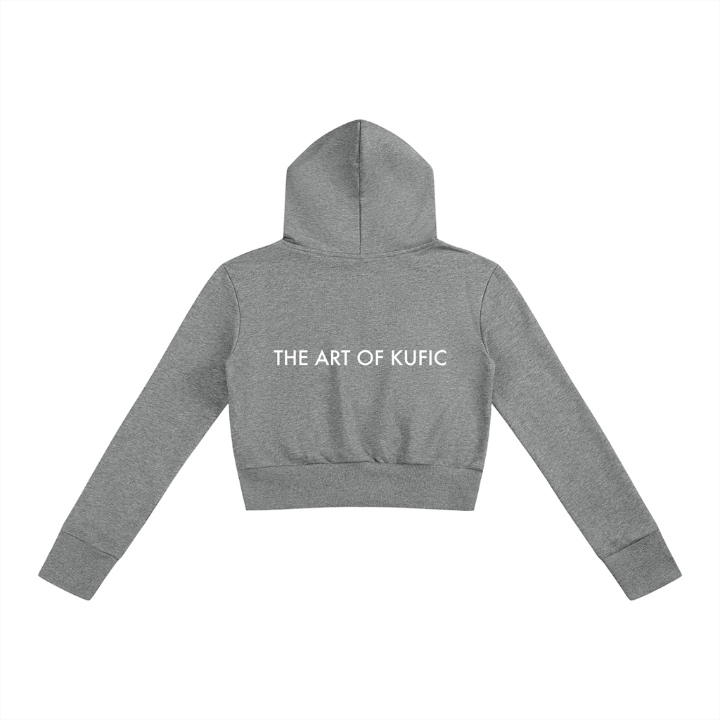 Kufic-Women’s Slim Crop Full Zip Hoodie
