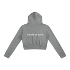 Kufic-Women’s Slim Crop Full Zip Hoodie