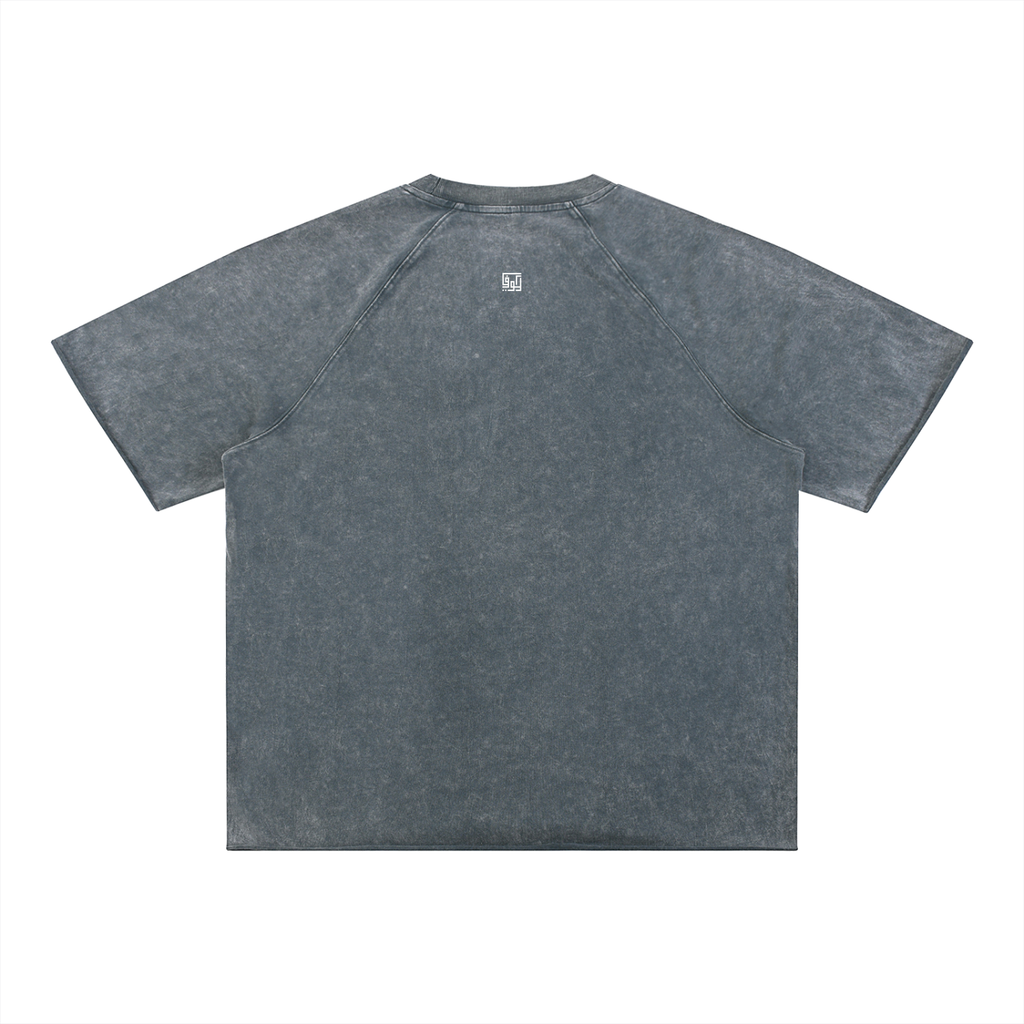 Kufic-Unisex Mineral Wash Raw Edge T-Shirt