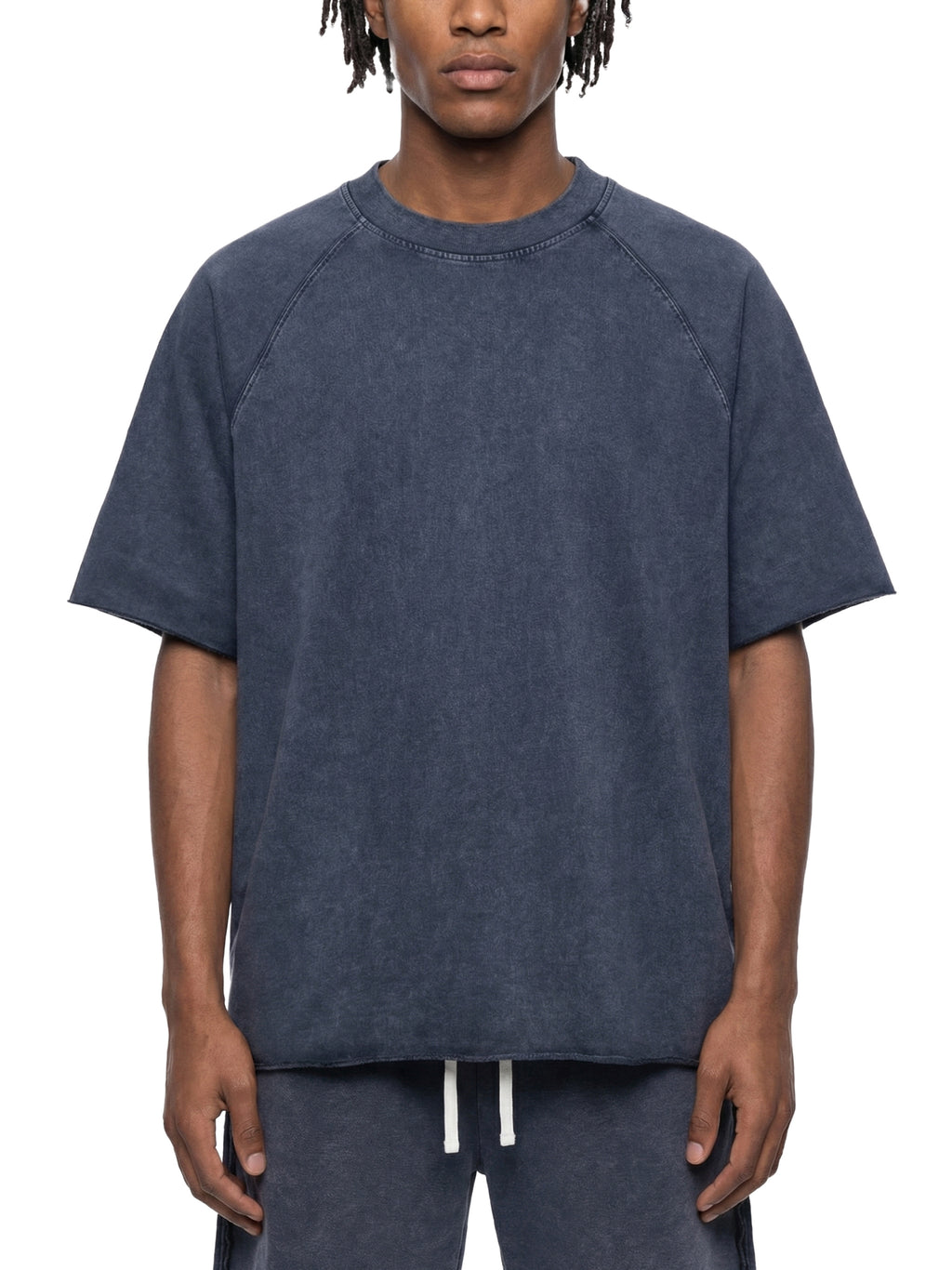 Kufic-Unisex Mineral Wash Raw Edge T-Shirt