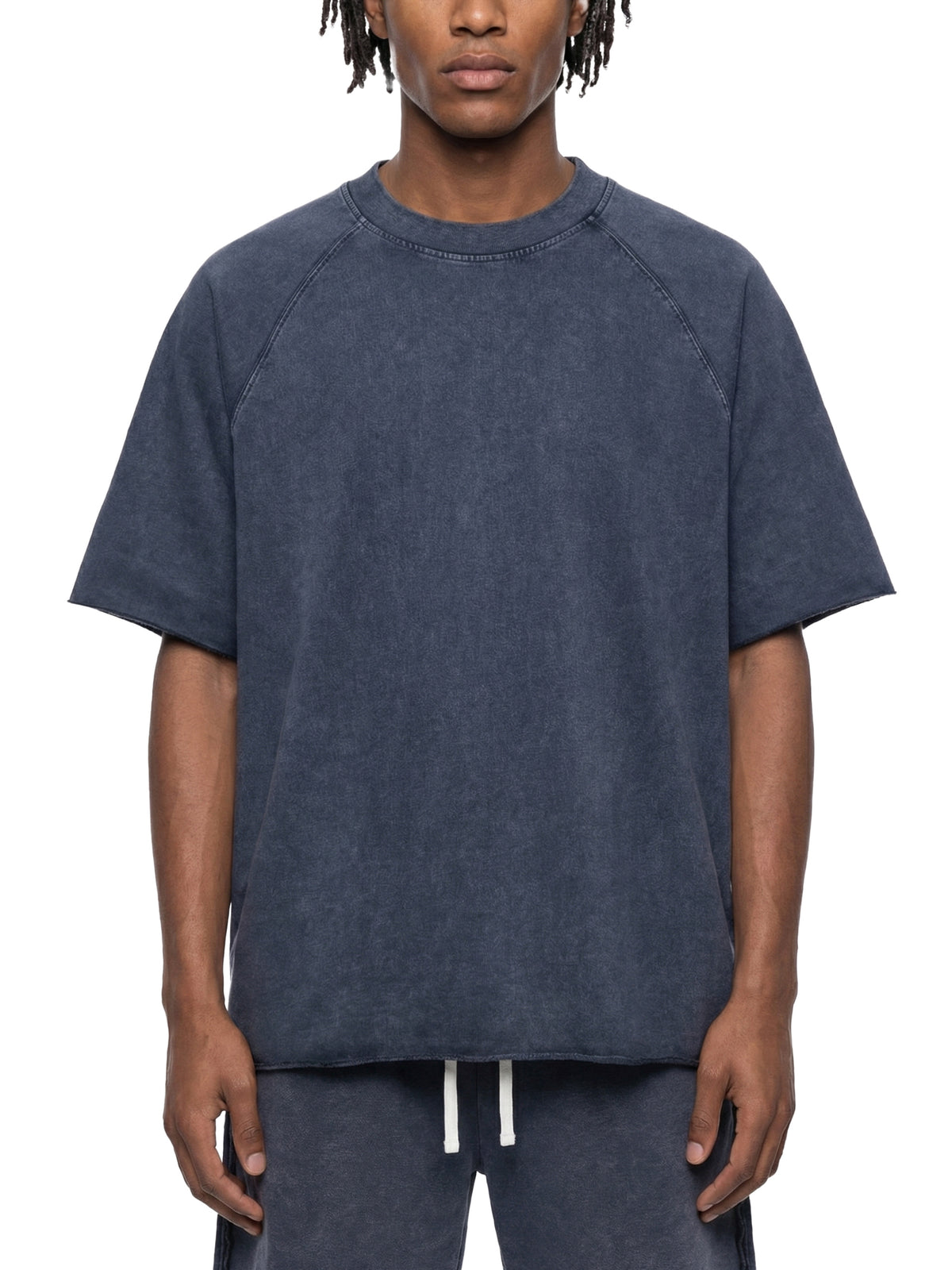 Kufic-Unisex Mineral Wash Raw Edge T-Shirt