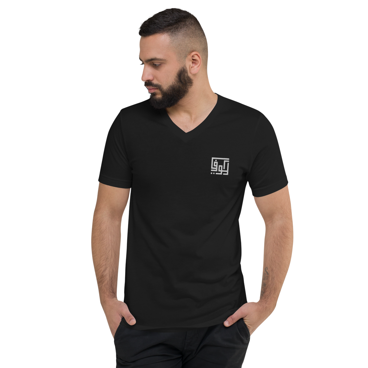 Kufic-Unisex Short Sleeve V-Neck T-Shirt